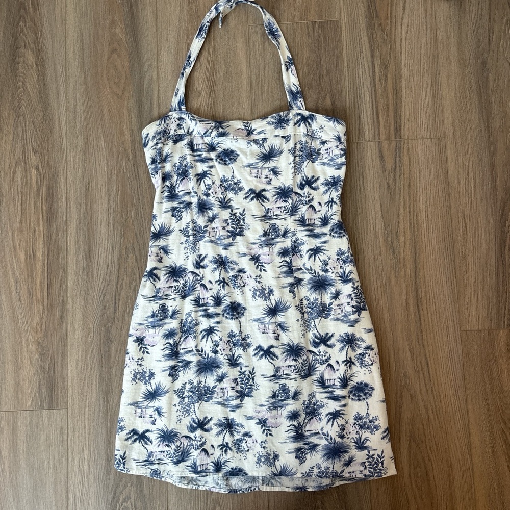 A&F linen mini dress worn